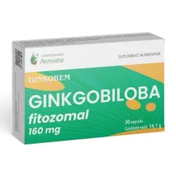 Ginkgo Biloba Fitozomal Ginkorem 160mg, 30 capsule, Lab. Remedia