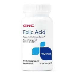 Acid Folic 1000mcg, 100 tablete, GNC