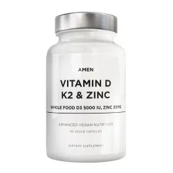 Formula pentru imunitate, oase puternice si protectie cardiovasculara Vitamin D - K2 & Zinc, 60 cps, GNC CodeAge