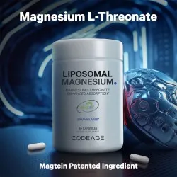 Magneziu L-Treonat Liposomal cu Fosfolipide - Formula Avansata pentru Absorbtie Superioara, 90 capsule, GNC