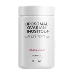 Codeage Liposomal Ovarian Inositol+, Myo-Inozitol Ovarian cu Coenzima Q10, 120 capsule, GNC