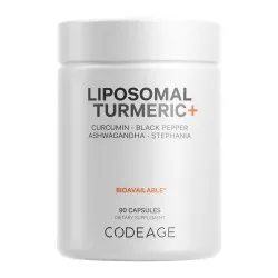 GNC CodeAge Turmeric Lipozomal Fermentat + Piper negru, Curcumin si Ghimbir -cps x 90