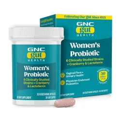 Probiotic pentru Flora Vaginala, LAB4®, 30 Miliarde UFC, cu Merisor si Lactoferrin, 30 capsule, GNC Gut Health