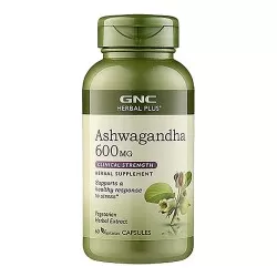 Herbal Plus KSM-66 Ashwagandha 600 mg, 60 capsule, GNC