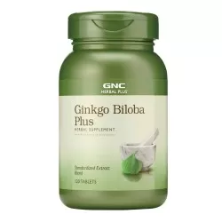 Herbal Plus Ginkgo Biloba Plus, 120 tablete, GNC