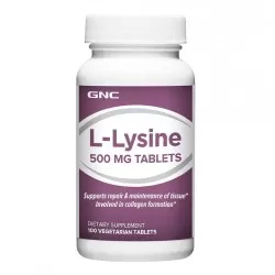 Gnc L-lysine 500 Mg, L-lizina, 100 Tb