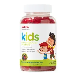 Multivitamine Copii 2-12ani cu Aroma de Fructe de Padure, 120 jelerui, GNC