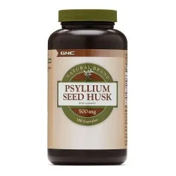 Seminte de Psyllium Decordicate 500mg Natural Brand, 180 capsule, GNC