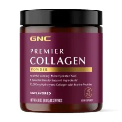 Premier Collagen Powder, Formula Premium de Peptide de Colagen Hidrolizat fara Aroma, pulbere x 141.4g, GNC