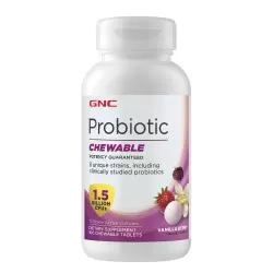 Probiotic Chewable 1.5 Billion CFU, 100 tablete masticabile, GNC