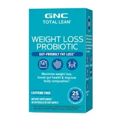 Total Lean® Weight Loss Probiotic, Probiotic LAB4® Studiat Clinic, 25 Miliarde UFC Culturi Vii pentru Controlul Greutatii, 30 capsule, GNC