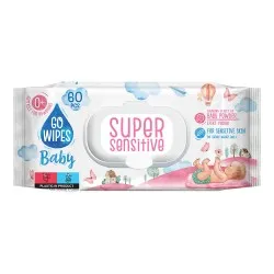 Servetele Umede Super Sensitive cu Capac pt Copii, 60 buc, GoWipes