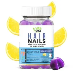 Jeleuri cu aroma de lamaie pentru par si unghii Hair and Nails, 60 bucati, Vita Ora