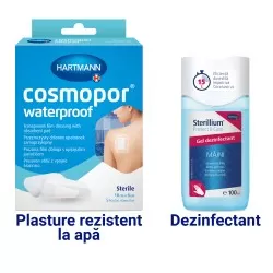 Hartmann Cosmopor Waterproof 10cm/8cmx 5 buc + Sterillium Gel Dezinfectant Mainix100 ml (20%Oferta)