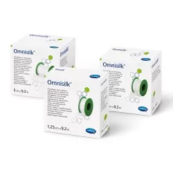 Plasture hipoalergen pe suport de matase Omnisilk 1.25cmx9.2m, 1 bucata, Hartmann
