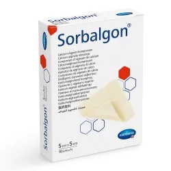 Pansament Sorbalgon 5x5 cm, 10 bucati, Hartmann