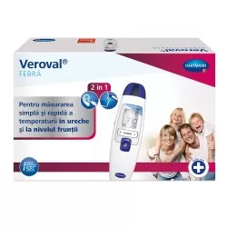 Termometru 2 in 1 pentru frunte si ureche Veroval, 1 bucata, Hartmann