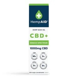 Ulei de Canepa 1000mg CBD/500mg CBDA/500mg CBGA, 10ml, HempAID
