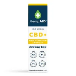 Ulei de Canepa 2000mg CBD/500mg CBDA/500mg CBGA/200mg Boswellia, 10ml, HempAID