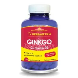 Ginkgo Curcumin 95, 120 capsule, Herbagetica