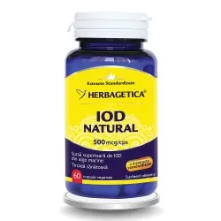 Iod Natural, 60 capsule vegetale, Herbagetica
