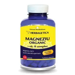Magneziu Organic cu Vitamina B Complex, 120 capsule, Herbagetica