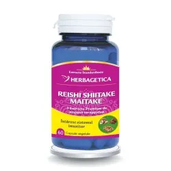 Reishi Shiitake Maitake, 60 capsule, Herbagetica