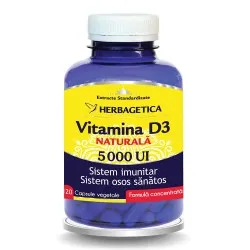 Vitamina D Naturala 5000UI, 120 capsule, Herbagetica