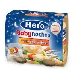 Hero Baby Meniu de Seara Legume cu Curcan 190 g x 2