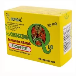 Coenzima Q10 30mg in ulei de catina forte, 40 capsule, Hofigal
