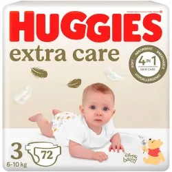Scutece Huggies nr.3 Extra Care 6-10 kg, 72 buc