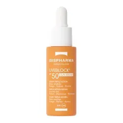 Ser cu tripla actiune si protectie solara SPF 50 Uveblock, 28 ml, Isispharma