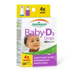 Vitamina D3 Picaturi pentru Copii 400 UI, 11.7 ml, Jamieson