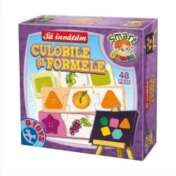 Joc Educativ Sa Invatam Culori si Forme, 1 cutie -D-Toys