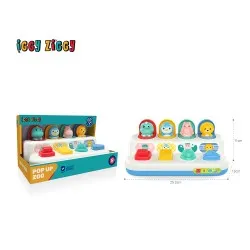 Jucarie Interactiva Pop Up cu 4 Animale +18 luni, Iggy Ziggy