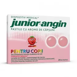 Junior Angin cu aroma de capsuni, 24 pasile, Klosterfrau
