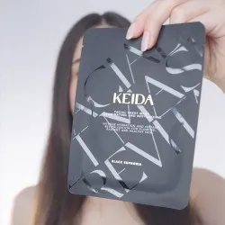 Set 10 masti de fata tip șervețel Keida Black Euphoria hidratante și antirid pentru toate tipurile de ten, 23ml