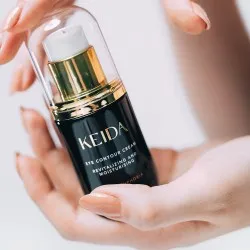 Crema pentru cearcane Keida Black Euphoria cu vitamina C cafeina si colagen hidrolizat, 30ml