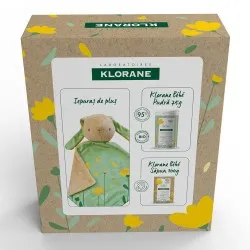 Pachet Pudra Toaleta Protectoare, 75g + Sapun, 100g + Iepuras Plus, Klorane Bebe