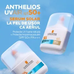 Serum ten cu protectie solara SPF 50+ Nuanta Medium Natural Anthelios UVAir, 50 ml, La Roche-Posay