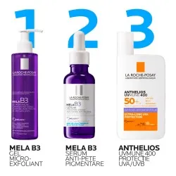 Fluid Anti-pigmentare SPF50+ Protecție solară foarte ridicată împotriva radiațiilor UV și a petelor pigmentare Anthelios UVMune 400, 50ml, La Roche-Posay