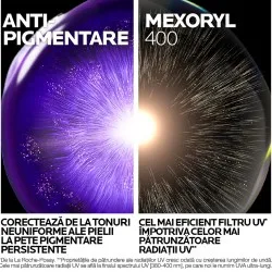 Fluid Anti-pigmentare SPF50+ Protecție solară foarte ridicată împotriva radiațiilor UV și a petelor pigmentare Anthelios UVMune 400, 50ml, La Roche-Posay