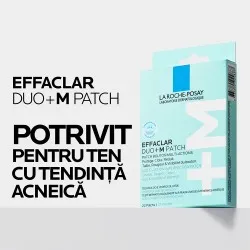Plasturi anti-eruptii cutanate invizibili si ultra-subtiri cu actiune multipla, Effaclar Duo +M, 22 buc, La Roche Posay