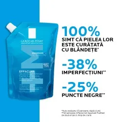 Rezerva Gel spumant de curatare purifiant pentru ten gras cu tendinta acneica Effaclar +M, 400 ml, La Roche-Posay