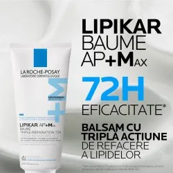 Balsam cu Tripla Actiune 72H Lipikar Baume AP+ Max, 200ml, La Roche Posay