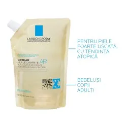 Rezerva Ulei de spalare relipidant pentru pielea uscata cu tendinta atopica Lipikar AP+, 400 ml, La Roche-Posay