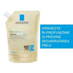 Rezerva Ulei de spalare relipidant pentru pielea uscata cu tendinta atopica Lipikar AP+, 400 ml, La Roche-Posay