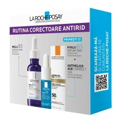 Trusa Mela B3 (Ser Mela B3, 30ml + Ser Hyalu B5, 10ml + Anthelios Age Correct, 15ml), La Roche Posay