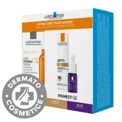 Pachet Vitamina C12 Serum 30ml + Anthelios Age Correct SPF50 15ml + Mela B3 Serum 10ml, La Roche-Posay