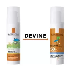 Lapte cu protectie solara SPF 50+ fata si corp, pentru bebelusi, 50 ml, Anthelios Dermo Pediatrics, La Roche Posay